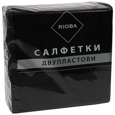 Rioba салфетки черни 100бр | Kolichka.bg